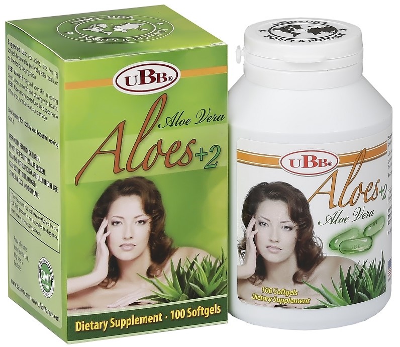 UBB.Alovera (Aloes+2) (đẹp da, tóc) C/100v TPCN
